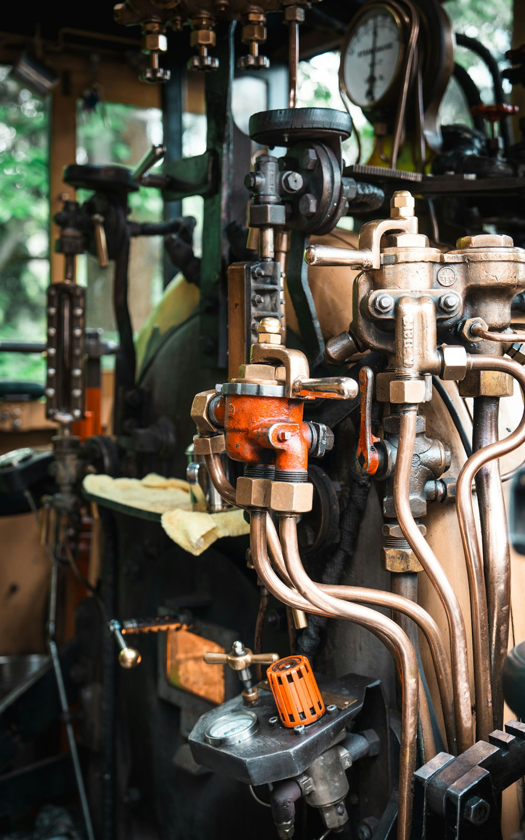The engine of steam train Puffing Billy